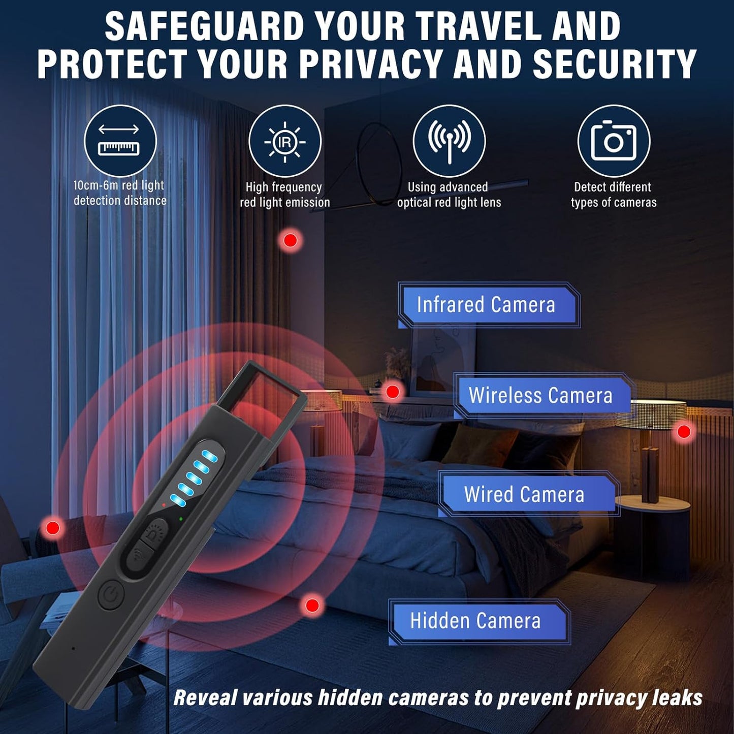 Hidden Camera & GPS Tracker Detector